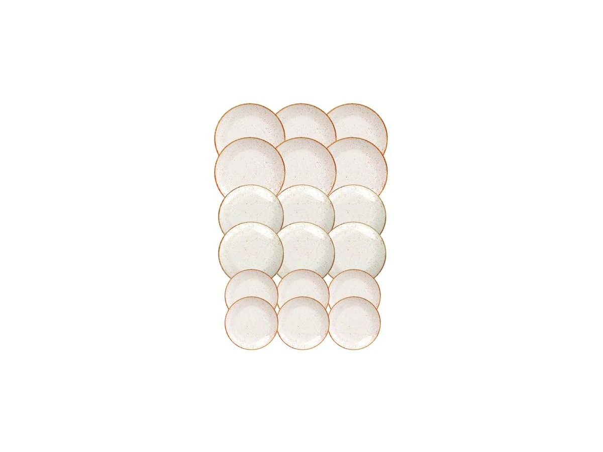 Aparelho de Jantar Tramontina Rústico Marrom Porcelana 18 Peças