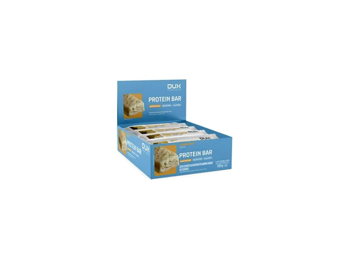 Barra de Proteína DUX Protein Bar Sabor Cookies & Cream (60g) - DUX Nutrition