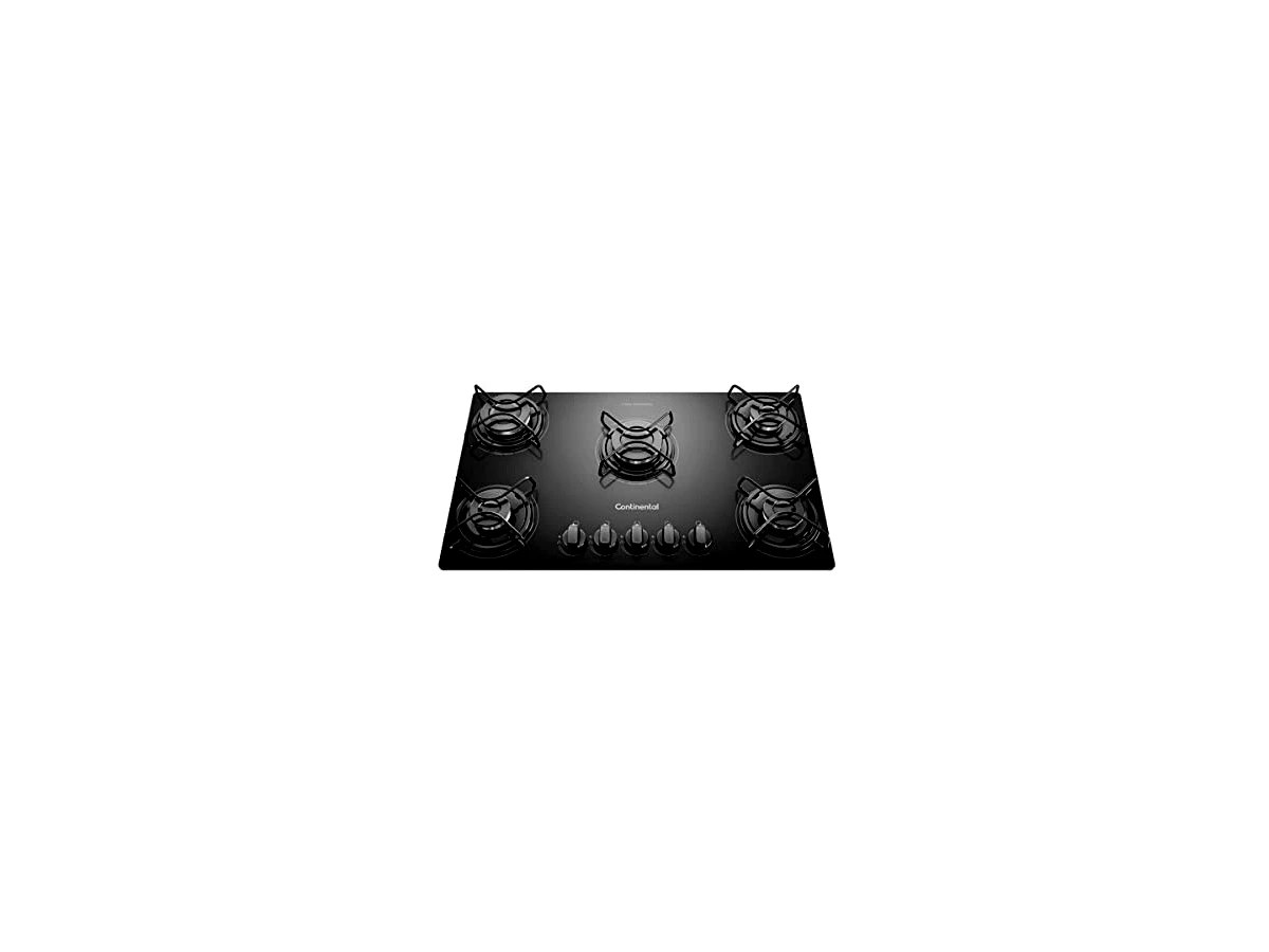 Cooktop a Gás 5 Bocas Continental com Mesa de Vidro (KC5GR)