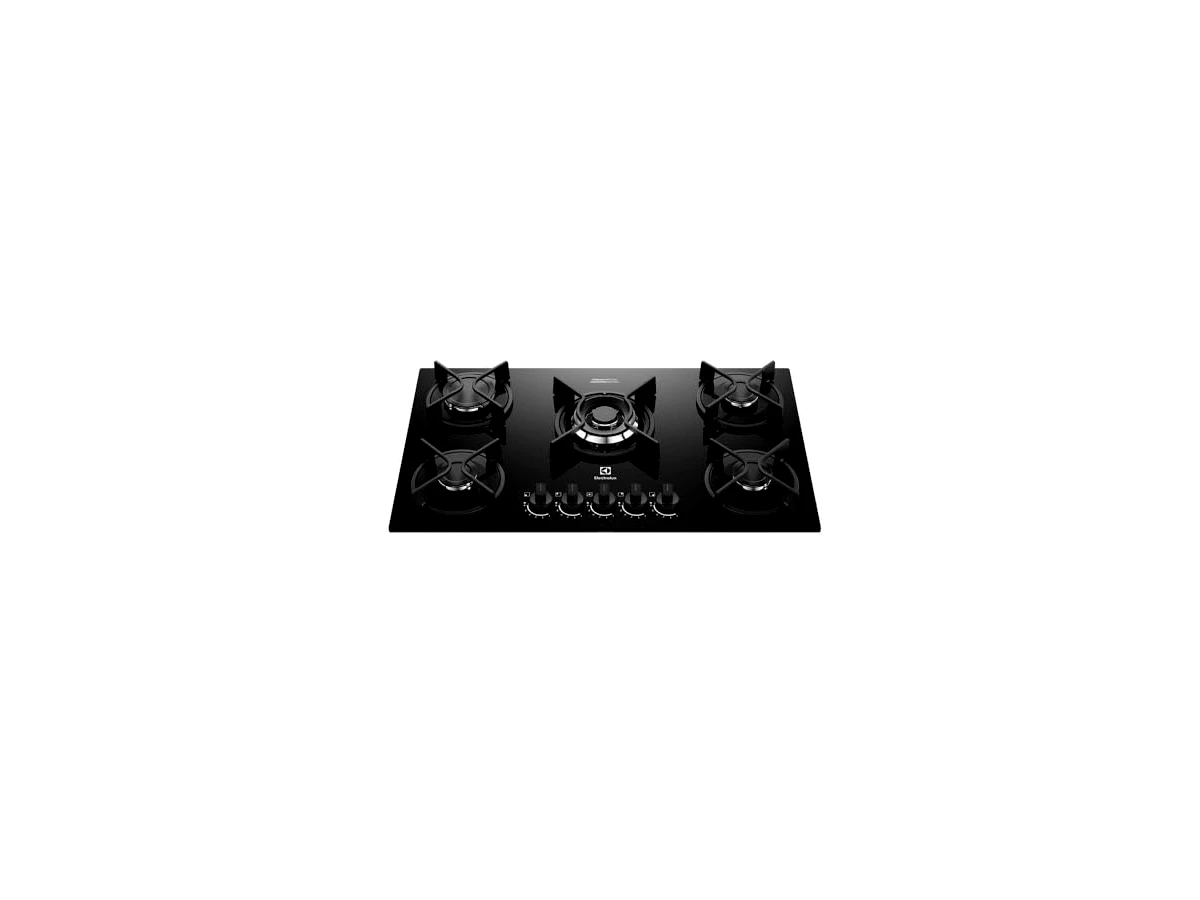 Cooktop a Gás 5 Bocas Electrolux Experience com Mesa de Vidro Preto (KE5GC)