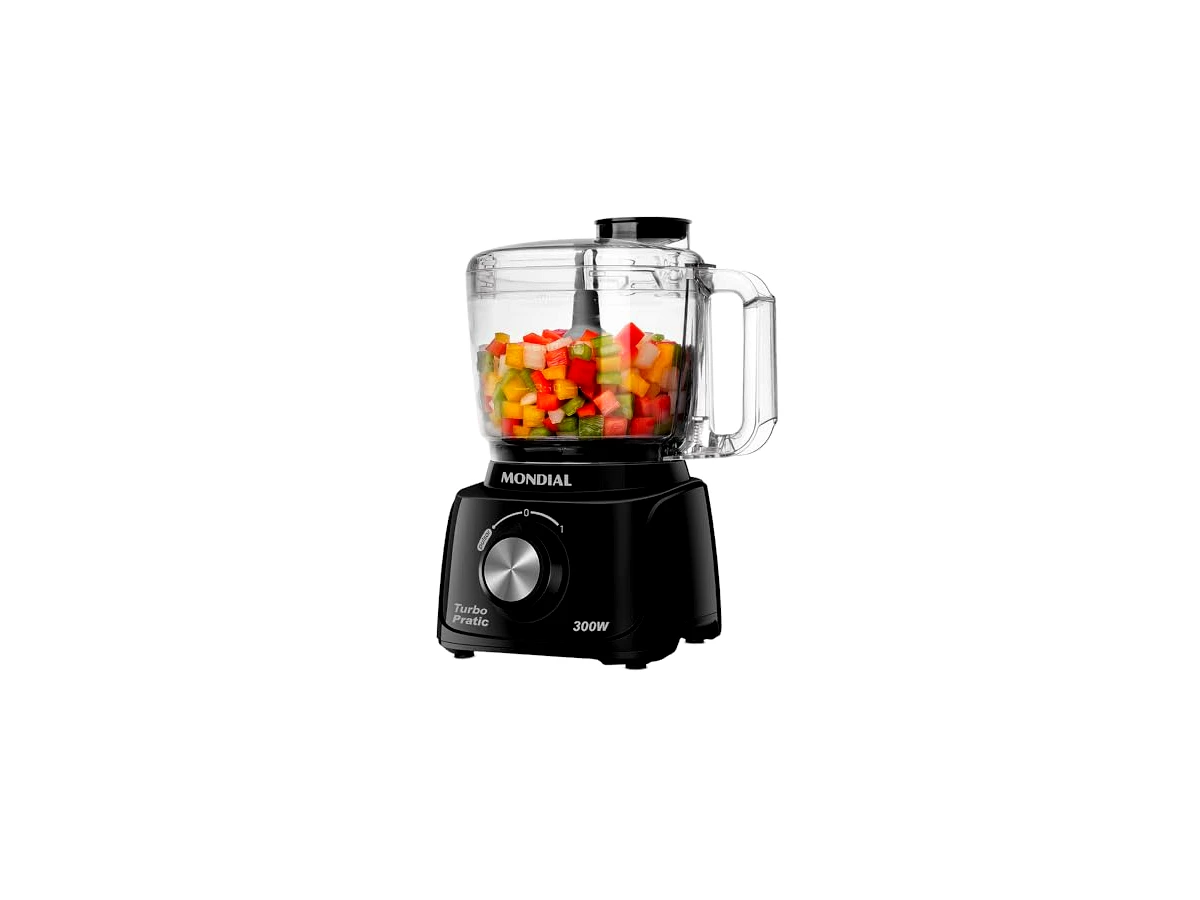 MONDIAL Mini Processador Turbo Pratic, Preto, 300W, 110V - MP-16-B