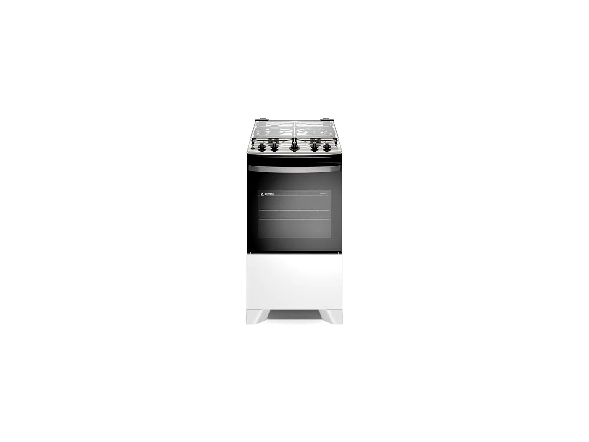 Fogão de Piso 4 Bocas Electrolux Efficient Branco com Mesa Inox (FE4IW)