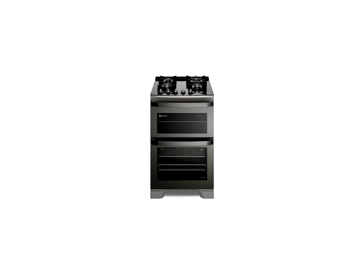 Fogão de Piso 4 Bocas Electrolux Expert Cinza com 2 Fornos (FE4AD)