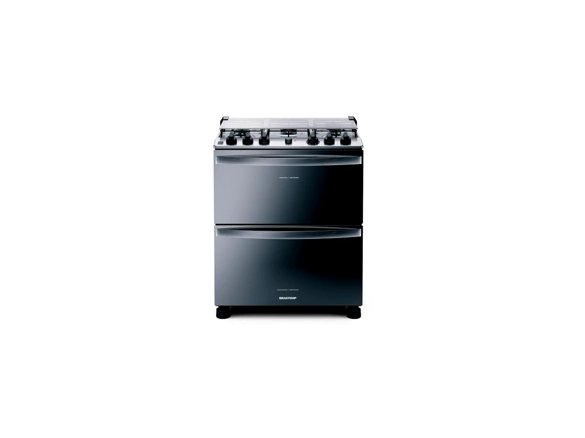 Fogão Brastemp 5 Bocas Duplo Forno Inox BFD5NCR