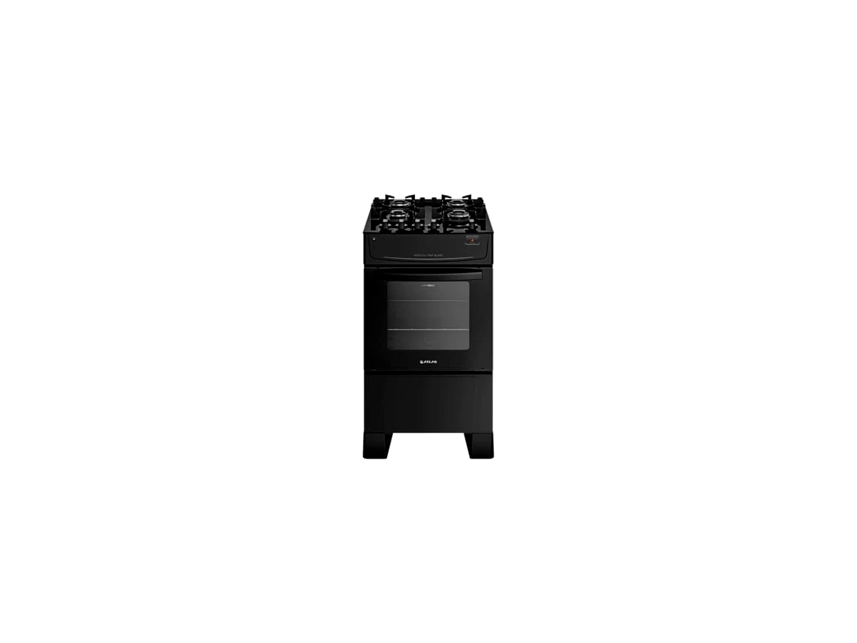 Fogão Atlas 4 Bocas preto Mônaco Top Glass com Acendimento automático - Bivolt
