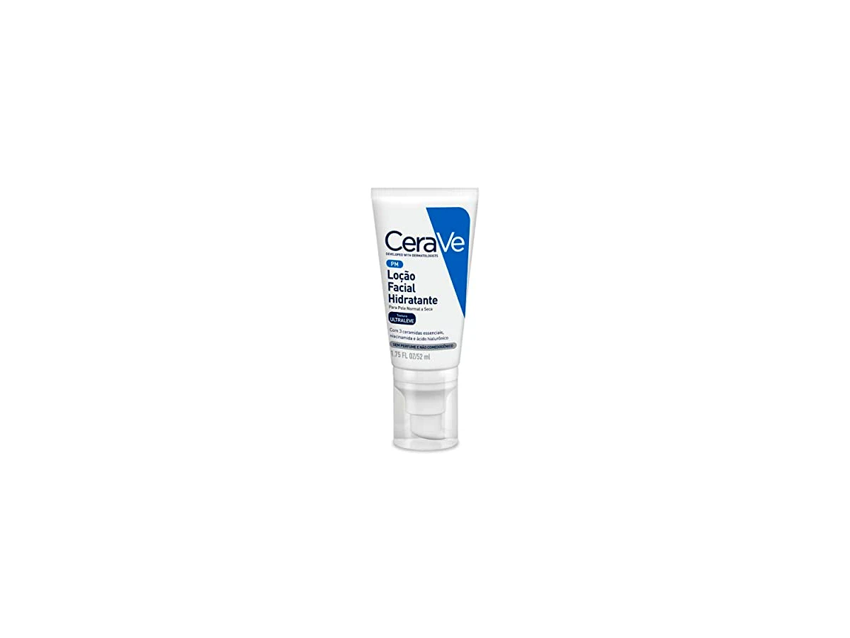 CeraVe Loção Facial Hidratante PM com Ceramidas, Niacinamida e Ácido Hialurônico 52ml
