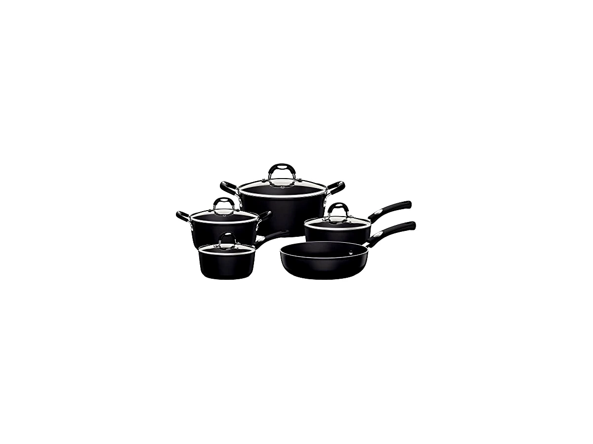 Revisão Jogo de Panelas Tramontina Mônaco Induction Alumínio com Antiaderente Starflon Premium Preto 5 Peças (Ref: 28799/027): O auge do antiaderente para cooktops magnéticos