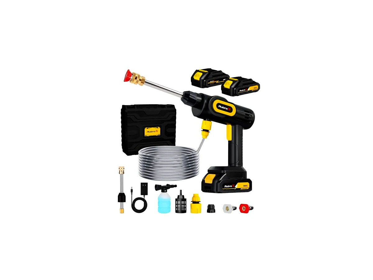 RubroX Lavadora de Alta Pressão Portátil Sem Fio 300W