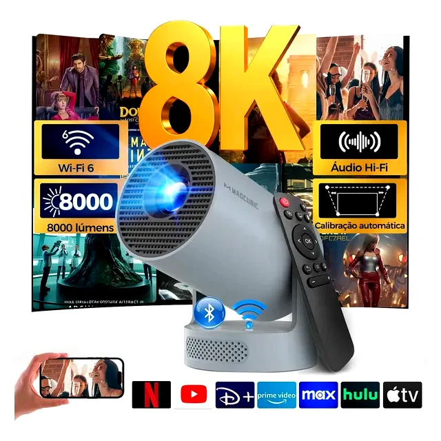 Projetor Magcubic Full HD Android Wi-Fi Bluetooth HY300 Pro+
