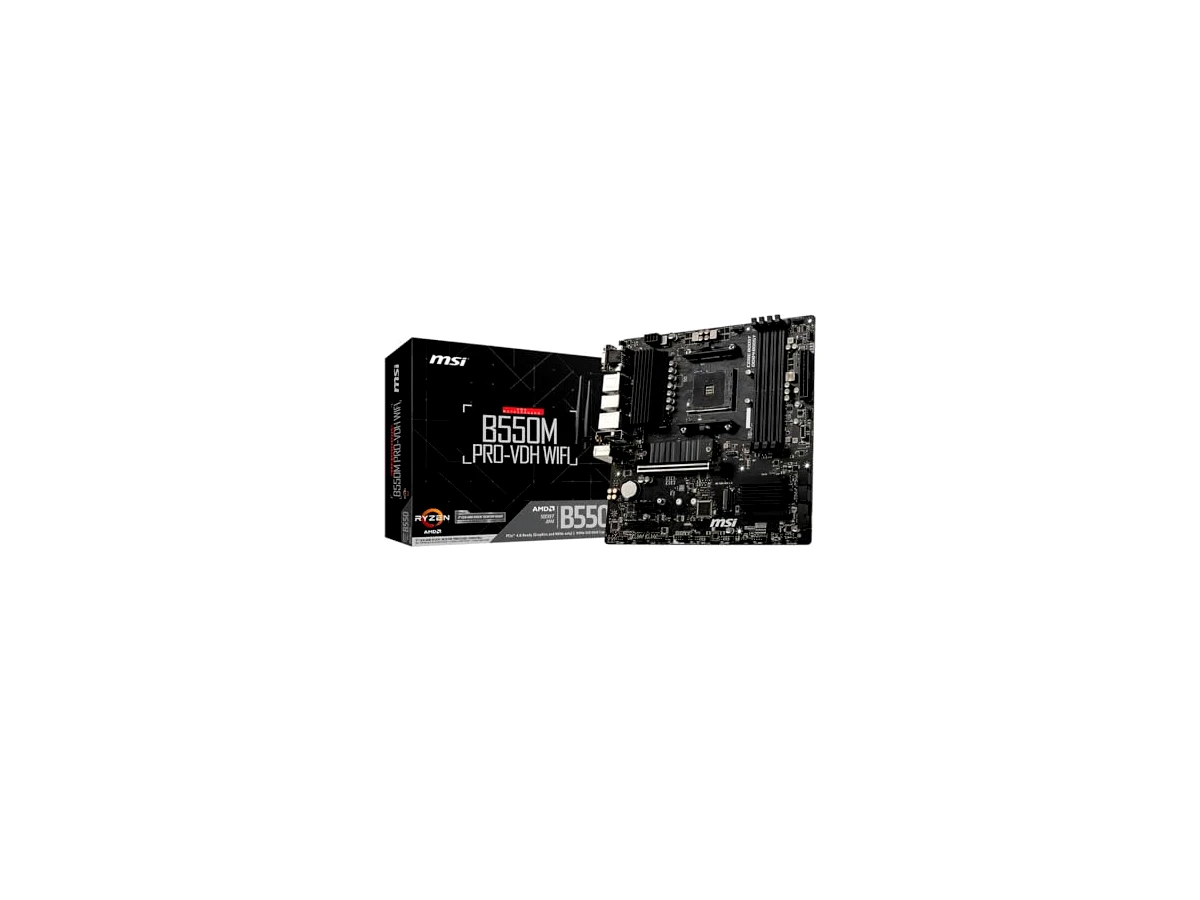 Revisão Placa-Mãe MSI B550M PRO-VDH WIFI AM4 mATX – Suporte Ryzen, DDR4, Wi-Fi Integrado, M.2 NVMe, HDMI/DP/VGA, USB 3.2, Ideal para PC Gamer e Profissional: a melhor base econômica para o Ryzen 7 5700X