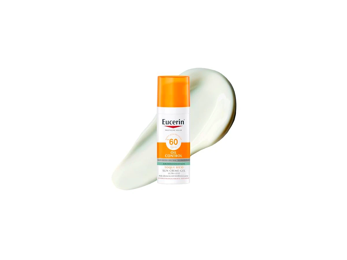 Revisão Eucerin Sun Gel-Cream Oil Control Dry Touch FPS 60 Sem Cor: a melhor escolha clínica para peles acneicas e oleosas
