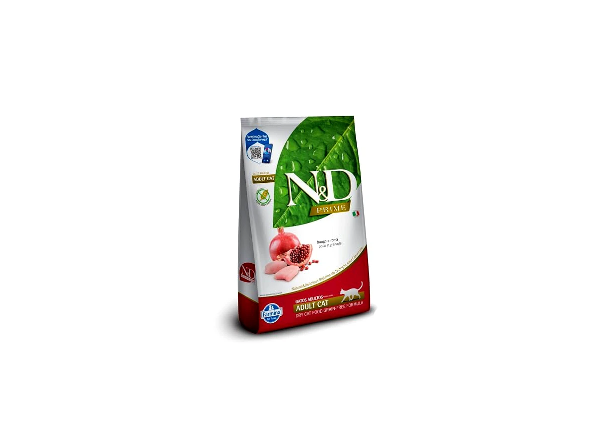 Ração Farmina N&D Prime Feline Sênior Sabor Frango e Romã Sem Cereais - 1,5kg