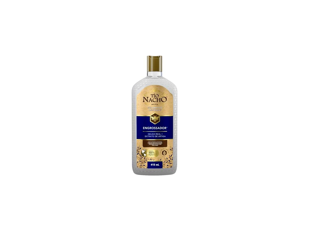 Tío Nacho Shampoo Engrossador Antiqueda para Cabelos Finos com Geleia Real e Capilgross, 415ml