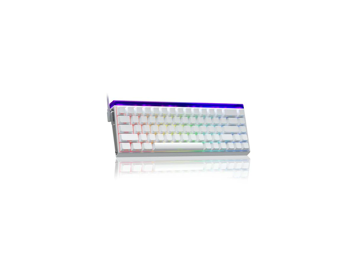 Revisão AULA HERO 68 HE, branco, 68 teclas, switches magnéticos Hall Effect, com fio: desempenho competitivo de elite pela metade do preço