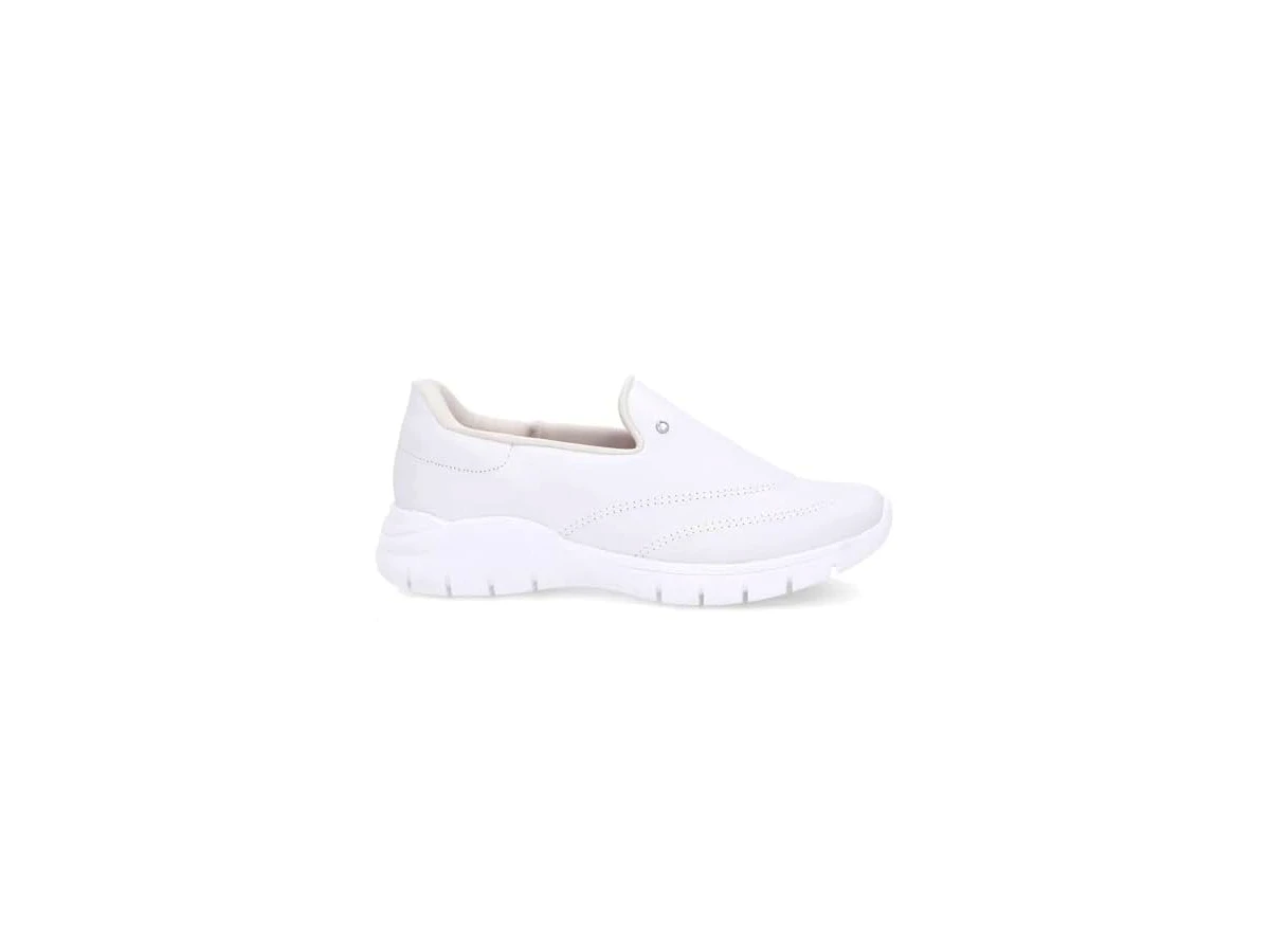 Tênis Casual Feminino Slip On Branco Usaflex AL0302