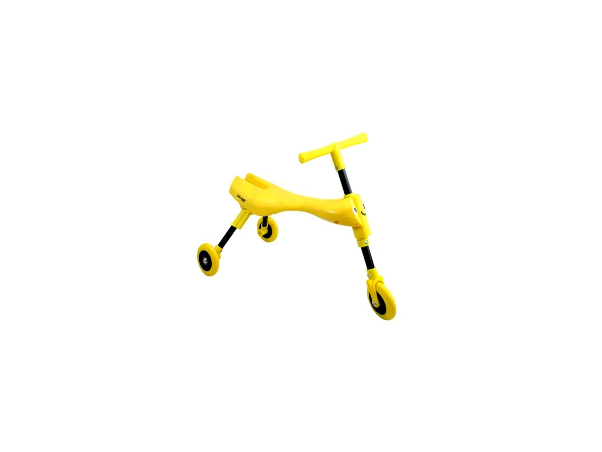 Triciclo Infantil Dobrável Leve Compacto - Clingo - Amarelo