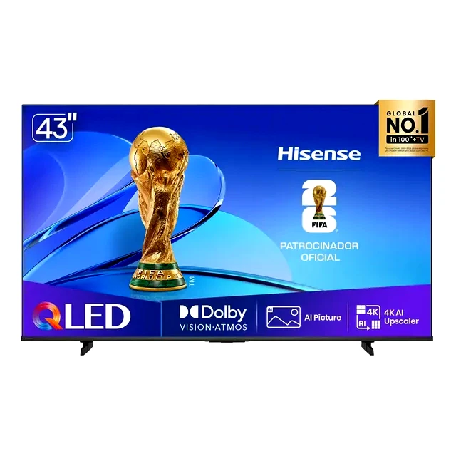 Revisão Smart TV Hisense 43" QLED 4K 43Q6QV: O melhor custo-benefício para quem busca áudio potente e cores QLED