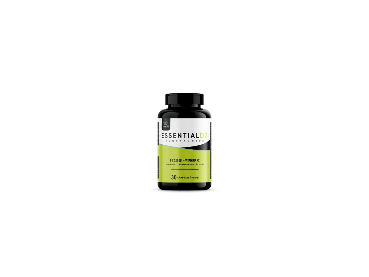 Vitamin D3 Synergy 2.000 UI com Vitamina K2 MenaQ7 - Cápsulas Softgel (Puravida, 60 cápsulas)
