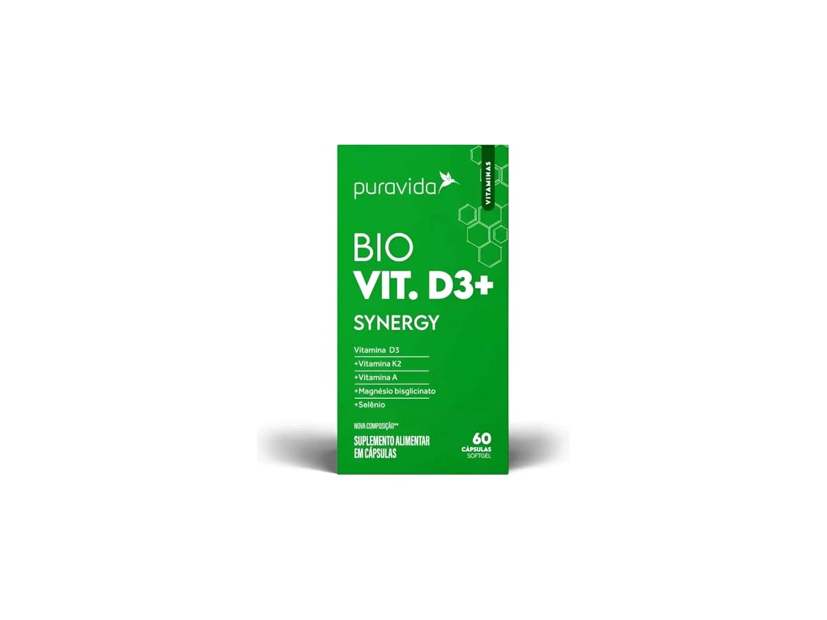 Vitamina D3 Synergy (Colecalciferol + Menaquinona MK-7) 2000 UI - Puravida